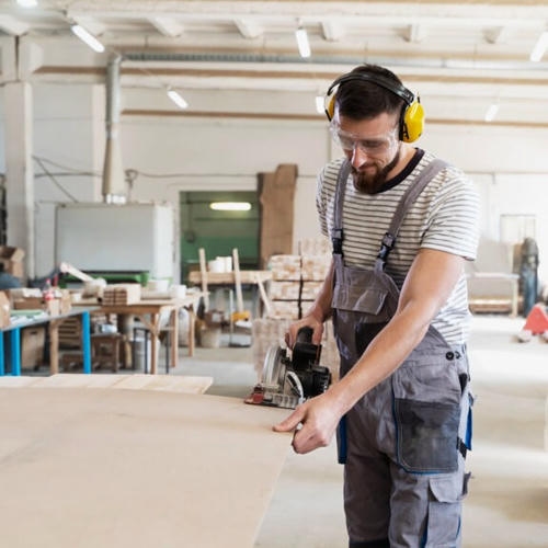 Our Carpenter Working on a Project