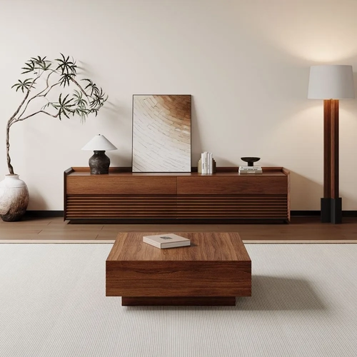 Stylish Wood Coffee Table with Storage