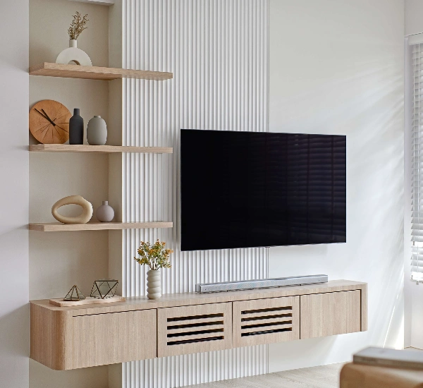 TV Console Carpentry Installation